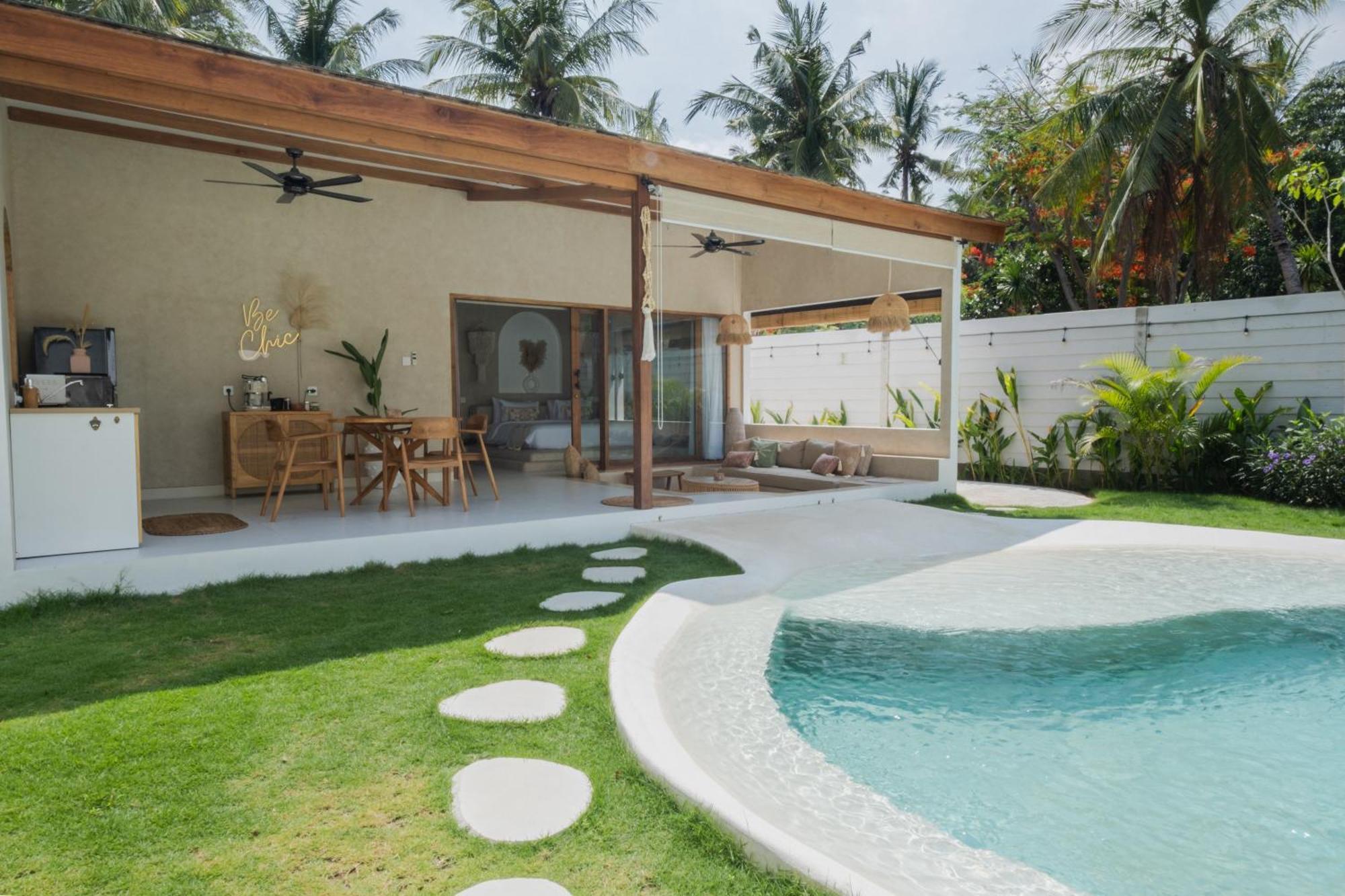 Gili Boho Villas - Aesthetic Private Pool Villas ギリ・トラワンガン エクステリア 写真